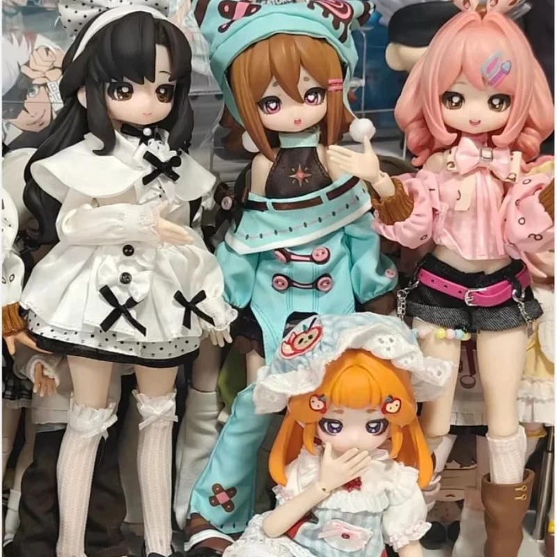 New Original Revolving Radio Wave Blind Box 1/6 Bjd Articulated Figure Collectible Toy Desktop Ornament Anime Periphery Gift