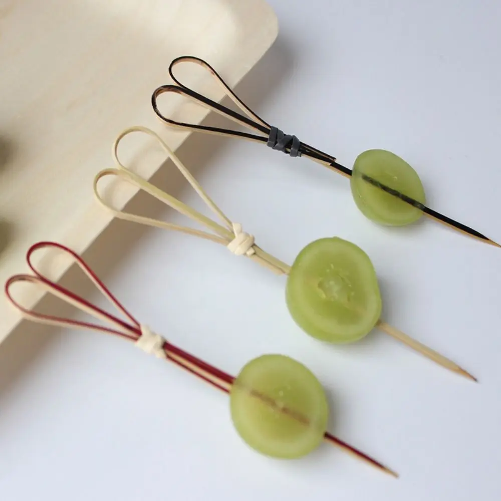 Nuevos palillos de dientes de bambú, palillos 100 unids/bolsa, palillos de dientes ecológicos, palillos de brocheta decorativos para cóctel, palillos