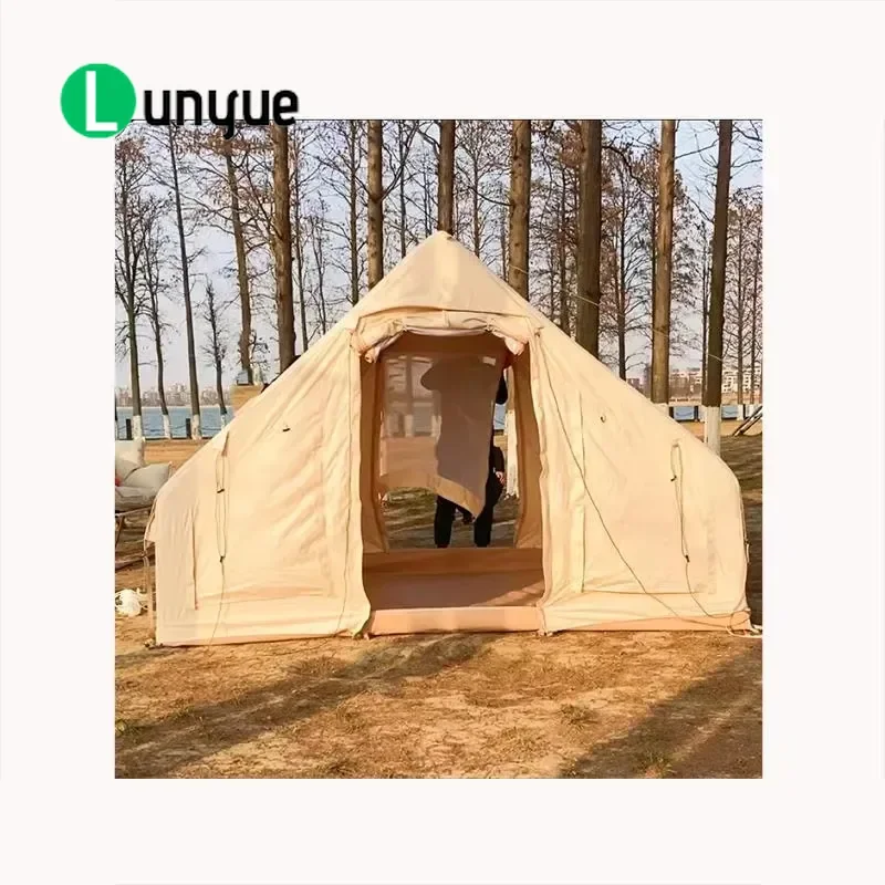 Large Family 4 Season Eco Friendly Foldable Waterproof Outdoor Camping Tent 12 Person Cotton Inflatable for Hiking Travel