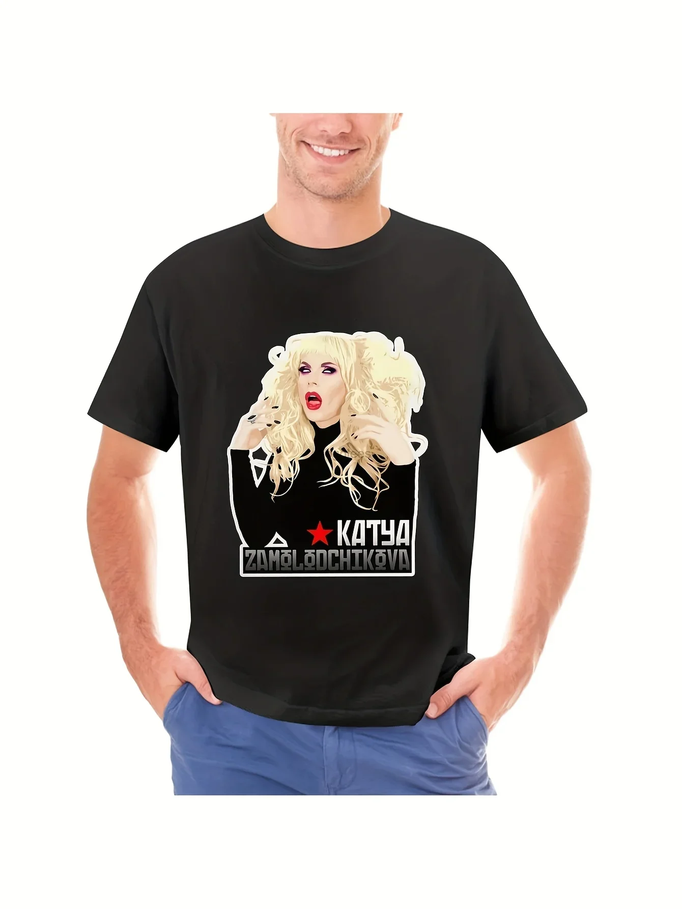 Katya Zamo Drag Queen Rupaul S Ra Стандартная женская футболка Топы для девочек Мужской летний топ Новые топы и футболки Мужской топ с графикой T