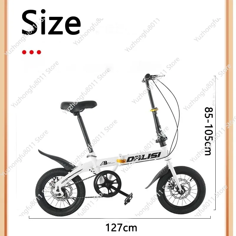 16 Inches Folding Bicycle Disc Brake Road Bike Men Women Adult Student Carbon Steel Frame Fold MTB Bicycle Easy To Carry