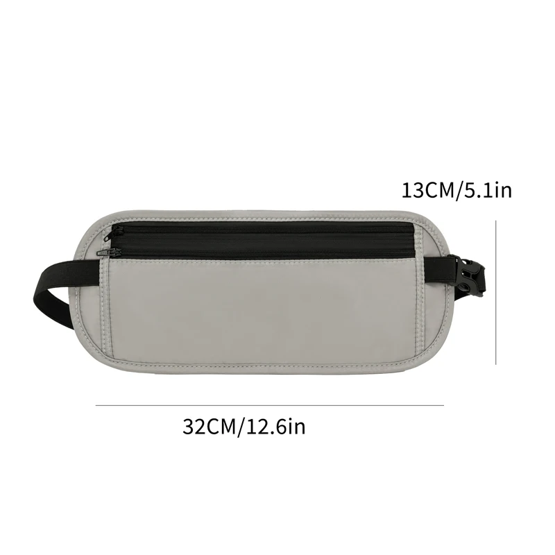 حقيبة حزام رياضية قابلة للتعديل للجنسين - حقيبة خصر احترافية للجري | إغلاق سحاب أمان، جراب هاتف محمول مخفي، صالة ألعاب رياضية، هيكين #4