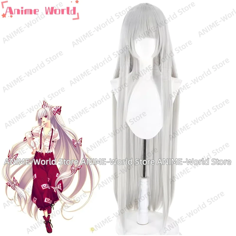 《حجم مخصص》Fujiwara No Mokou تأثيري أنيمي لعبة Touhou مشروع زي الحلو موحد هالوين حفلة لعب الأدوار الملابس شعر مستعار