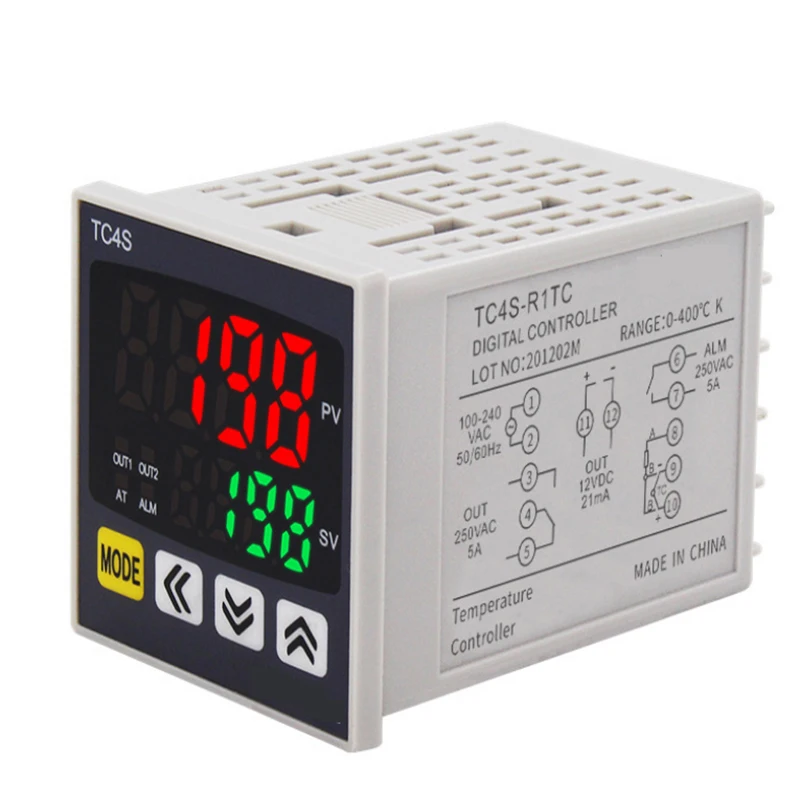 Digital PID Thermostat Dual Output Universal Input TC4S Temperature Controller Regulator SSR Relay 110VAC 220V