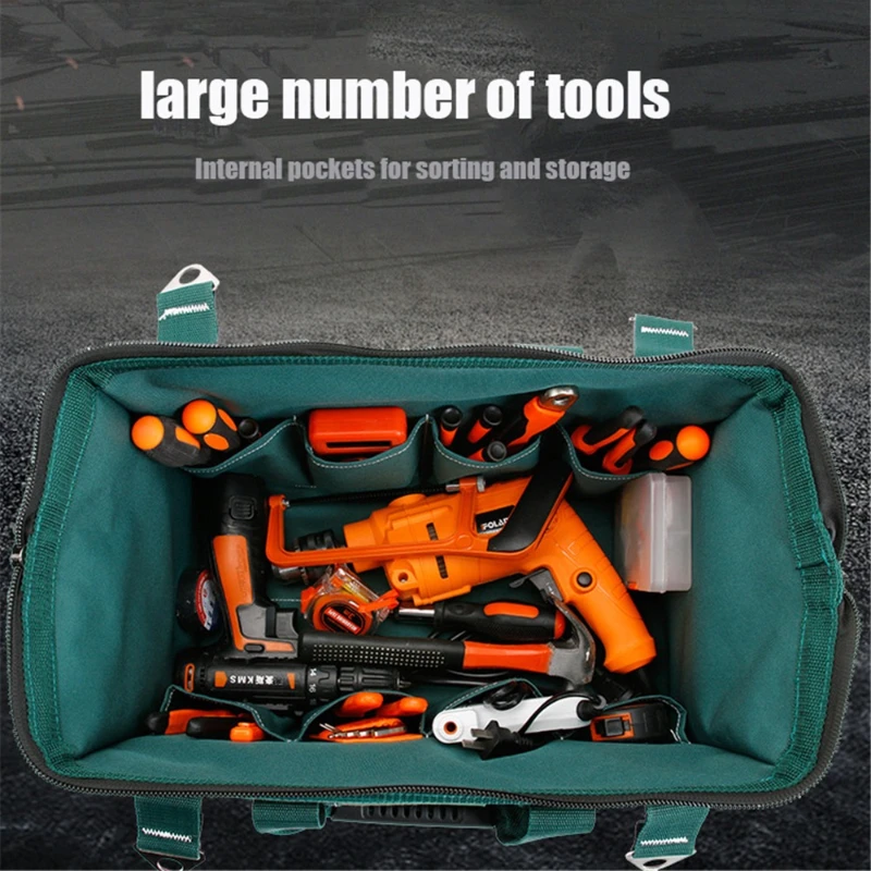 Handheld Diagonal Cross Tool Kit Canvas Multifunctional Maintenance Thick Installation Portable Water And Electricity Work Bag