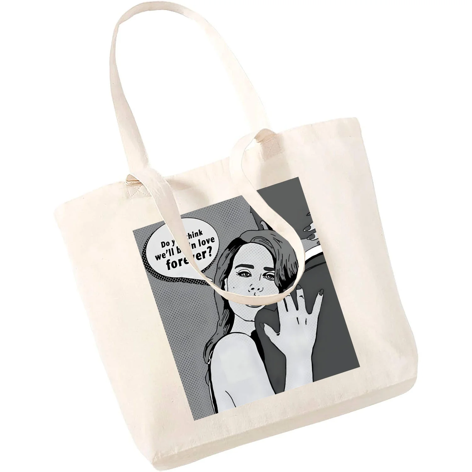 Lana Del Rey Ldr Vintage Supermarket Bag Women/men\'s Print Daily Use Large Capacity Handbags