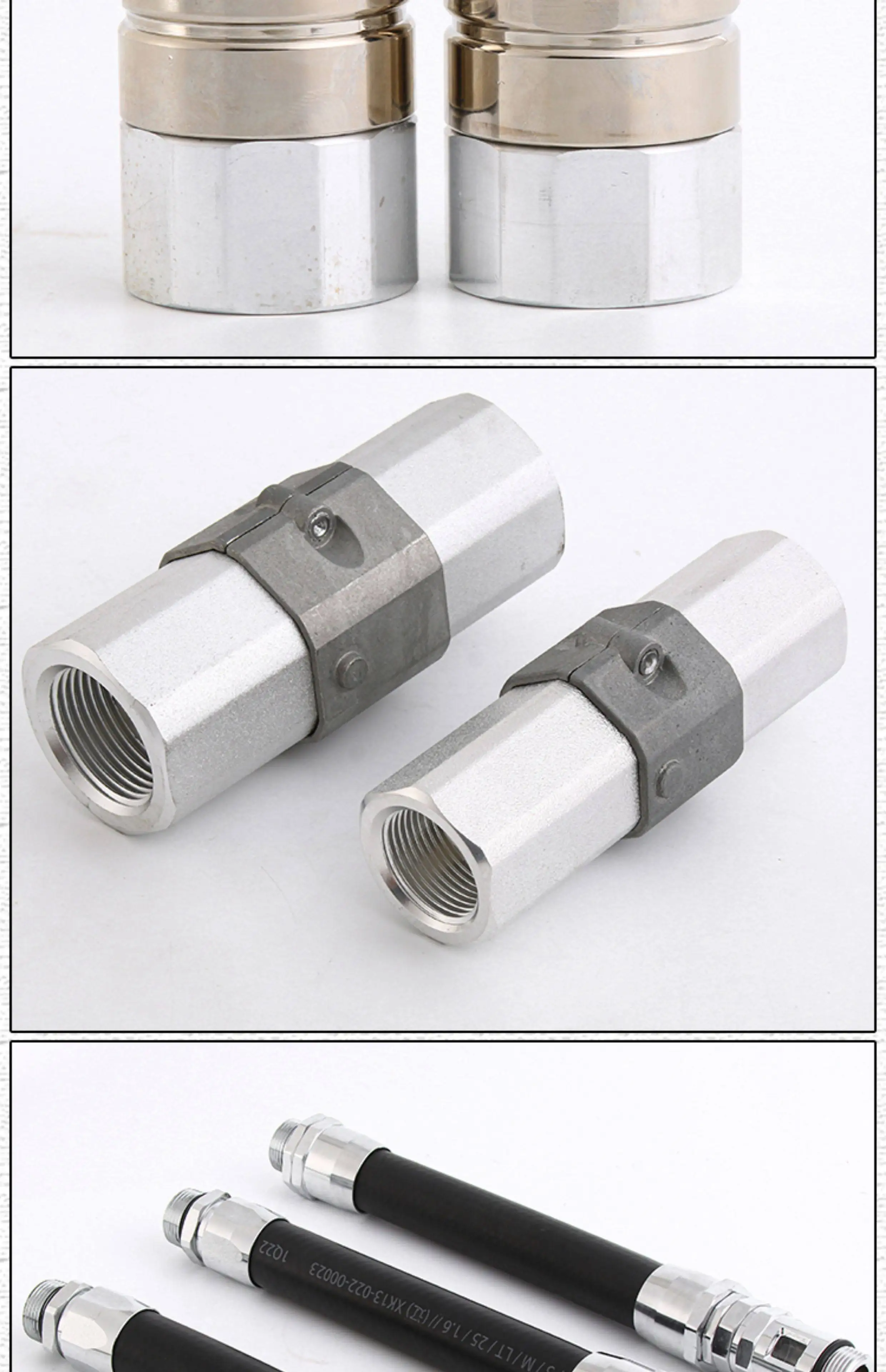 Tanker hose oil pull-off valve short pipe emergency shut-off valve