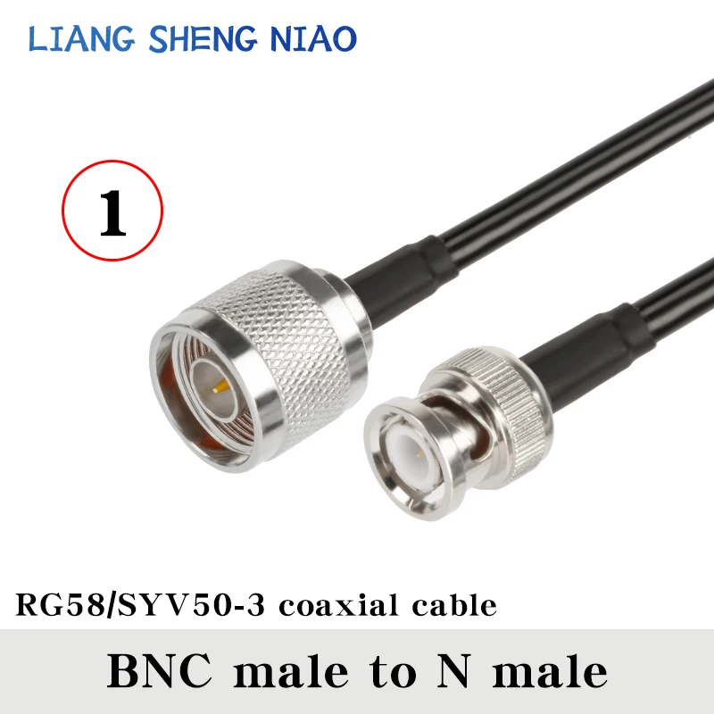 N Naar Bnc Mannelijke Stekker Vrouwelijke Jack Naar N Naar Bnc Naar L16 Mannelijke Connector Crimp Rg58 Kabel Draad Terminal Rf Jumper Pigtail 0.3M ~ 30M