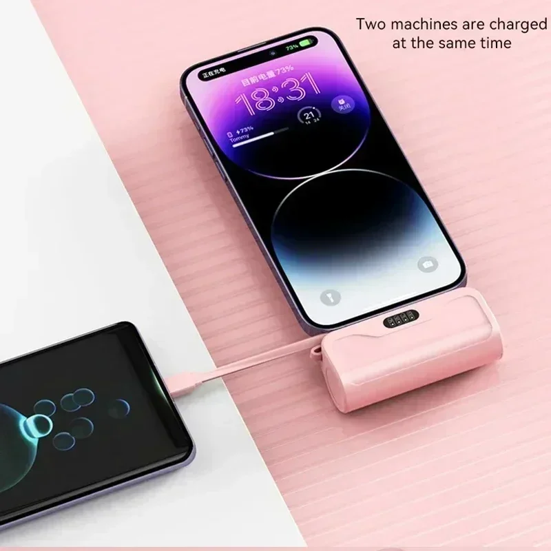 25W 10000mAh Wireless Power Bank Mini Capsule Fast Charging Mobile Power Supply Emergency External Battery for Type-c IPhone New