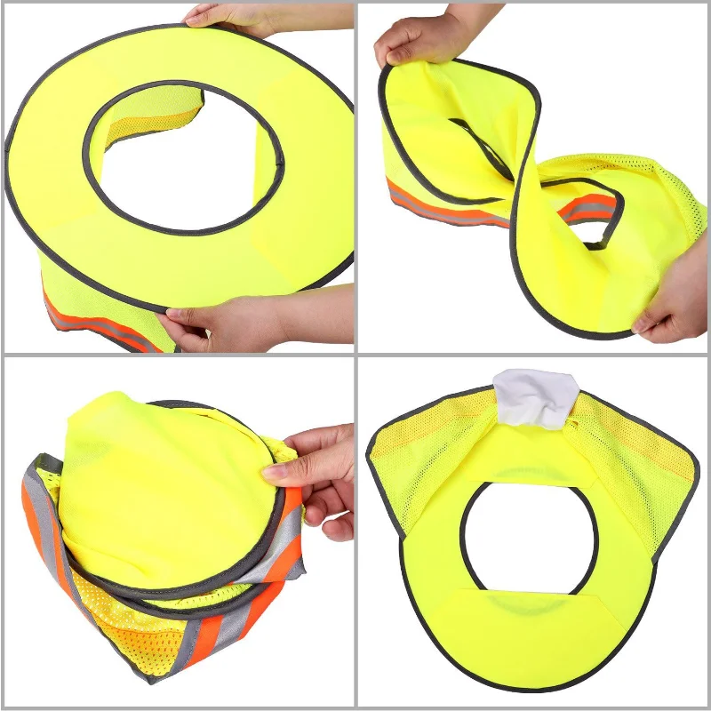 Construction Safety Reflective Hard Hat Neck Shield Helmet Sun Shade Reflective Stripe Kit Summer Sun Protection Prevent Sunburn