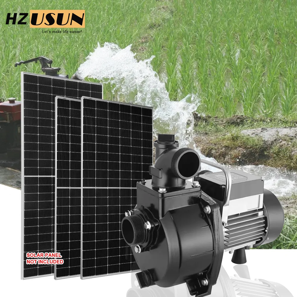 1.5 HP 3'' BLDC Solar Water Delivery Pump Price Big Flow Solar Powered Surface Mount Ground Water Transfer Booster Pump Machine