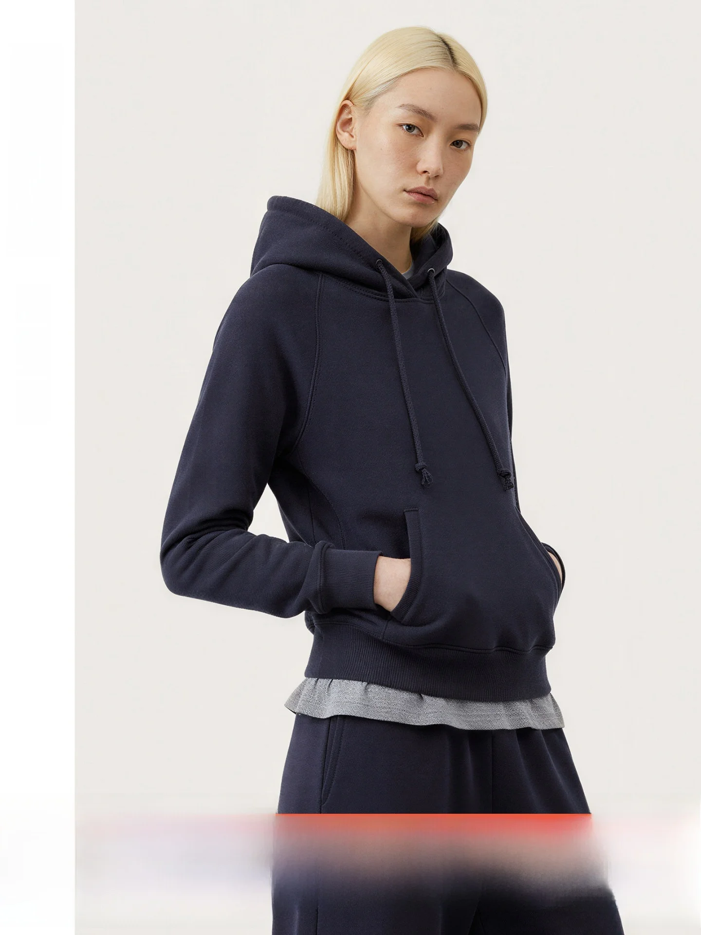 

Женская толстовка ODonedu Commuter Sle с капюшоном, свободного кроя, с длинными рукавами, темно-синяя, простая, из хлопка, прямого кроя, с длинными рукавами