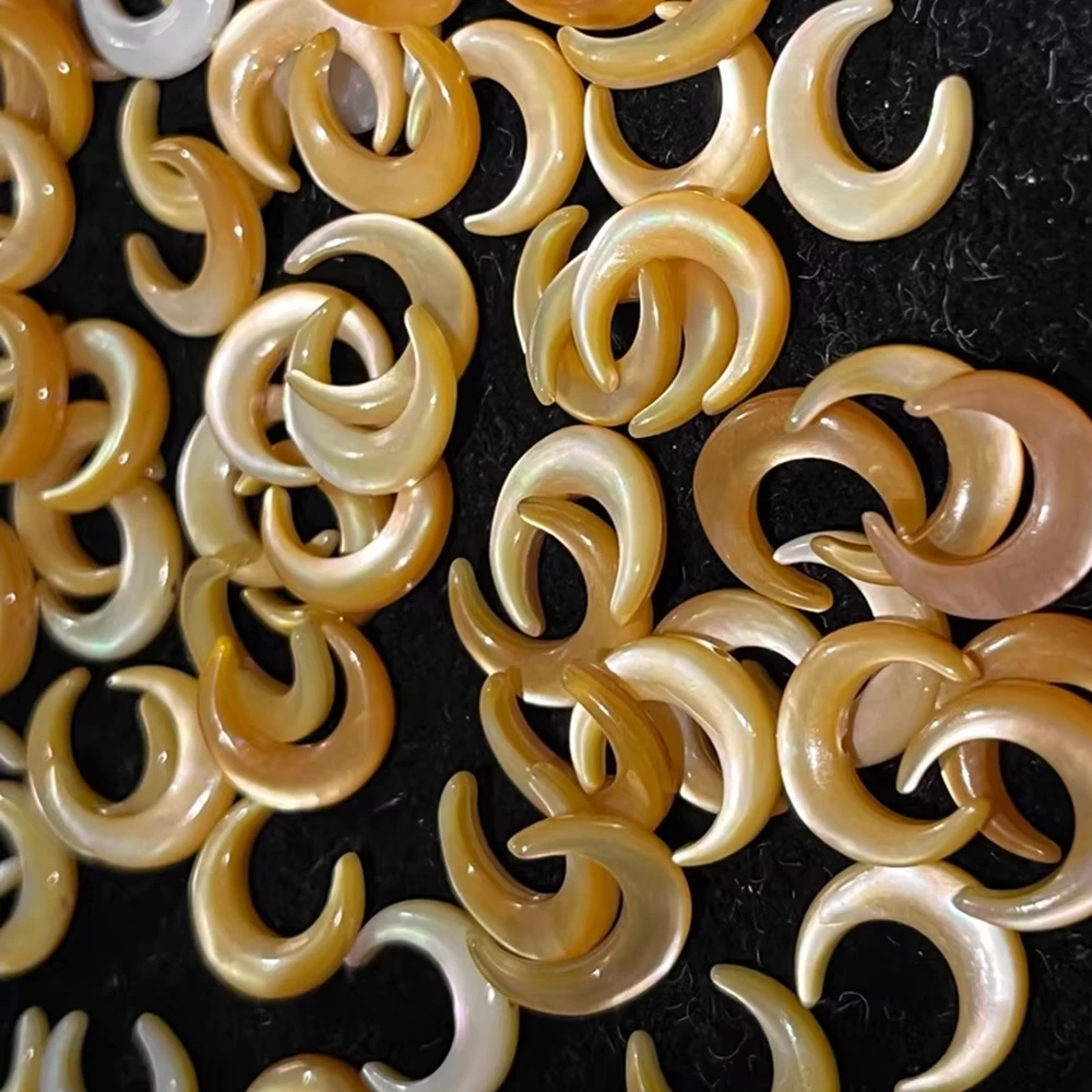 

10 шт., натуральная морская вода, ракушка в форме луны, кулон в форме ракушки, мать, жемчуг, сделай сам, изготовление ювелирных изделий, ожерелье, серьги, аксессуары