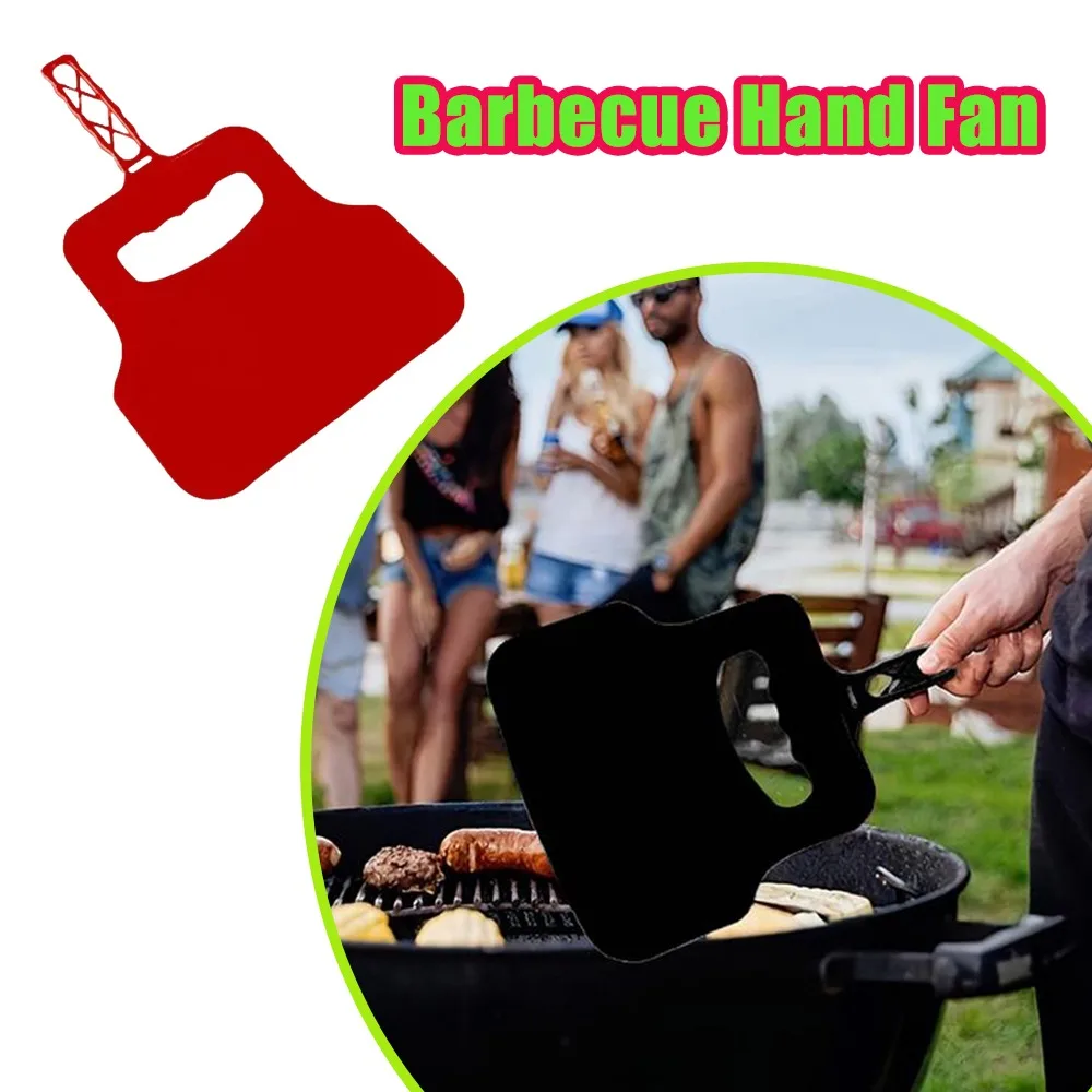 Handventilator zum Feuerstehen, tragbares Windmacher-Werkzeug, Kunststoffventilator, Outdoor, Camping, Grillen, Blasen, Picknick, Garten, Terrasse, Grillen