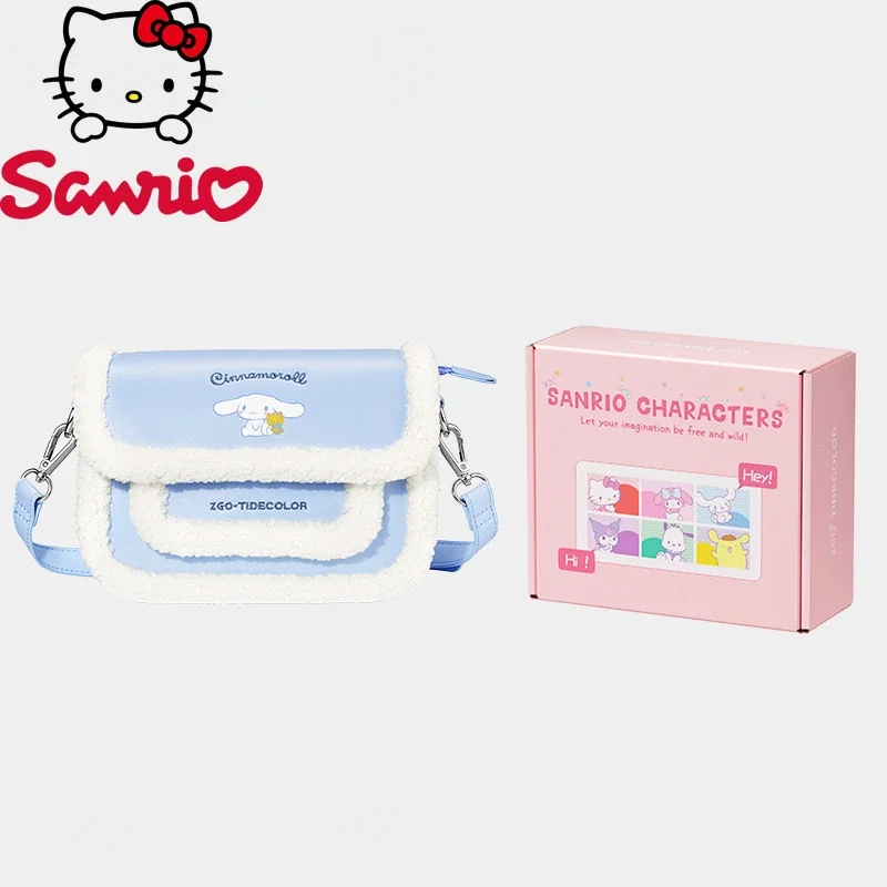 Sanrio Original New Women's Shoulder Bag Luxury Brand Original Fashion Women's Shoulder Messenger Bag Cartoon Plush Women's Bag