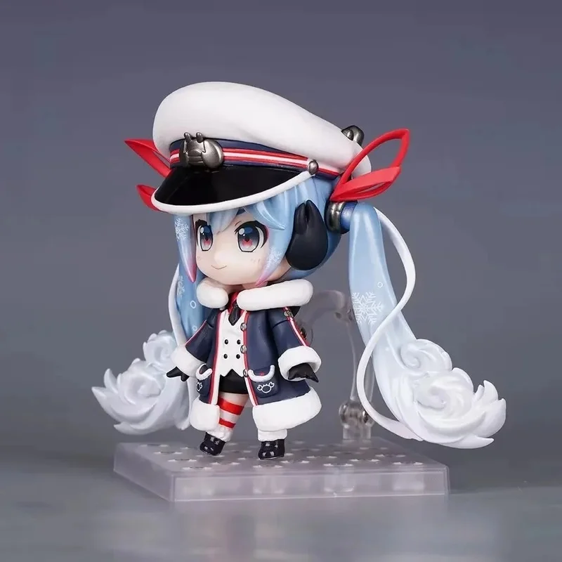 1800 Snow Hatsune Miku Posable Interchangeable Face Action Figure Collectible Model Desktop Ornament Collectible Model Doll Gift view 5