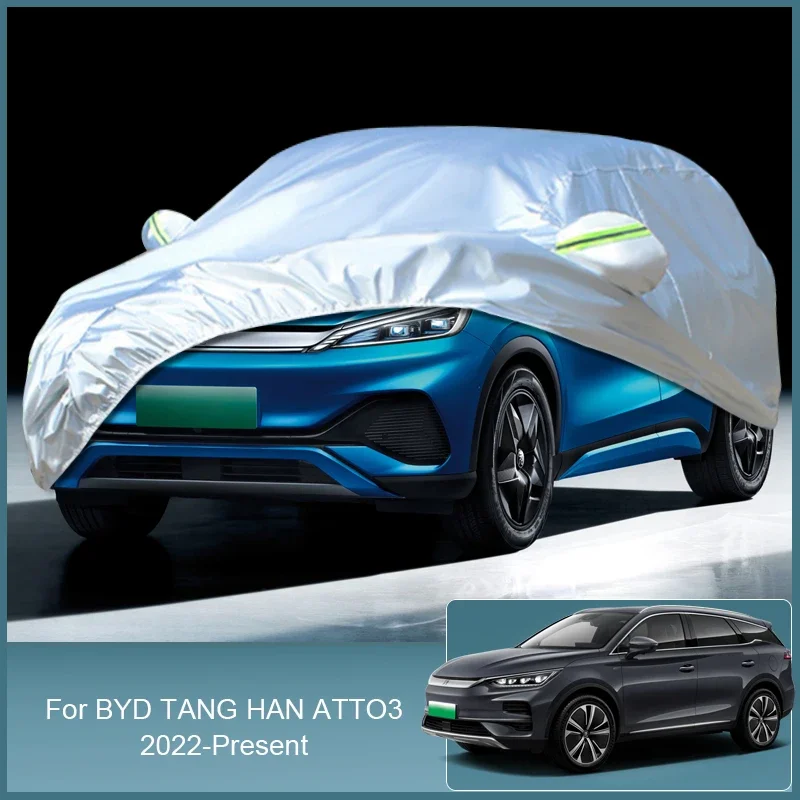 

Car Cover For BYD SEAL HAN EV DOLPHIN QIN TANG SONG ATTO 3 YUAN PLUS Outdoor Protection Full Car Covers Snow Waterproof Cover