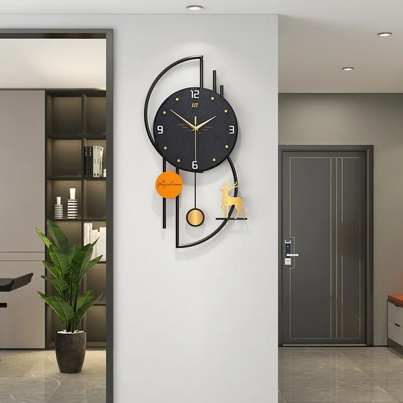 

Luxury Wall Clock Living Room Fashion Simple Clock Creative Home Art Clock Wall Versatile Silent Wall Watch