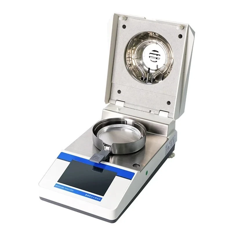 Halogen Rapid Moisture Analyzer, Moisture Content Tester for Plastic Pellets Food Corn Grains Cereals