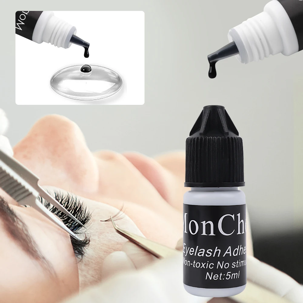 5ml Black Eyelash Extension Glue Waterproof Quick Drying Sturdy Glue for Semi-Permanent DIY Grafting Eyelash Extension Glues