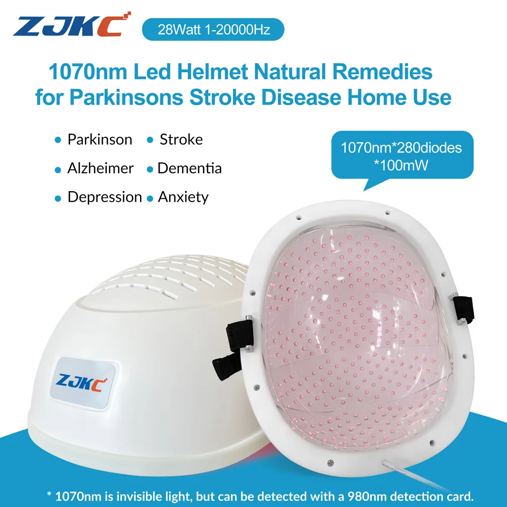 

Portable 1070nm Home Treatment for Stroke Parkinson Alzheimer Anxiety Brain Photobiomodulation Infrared Light Therapy Helmet