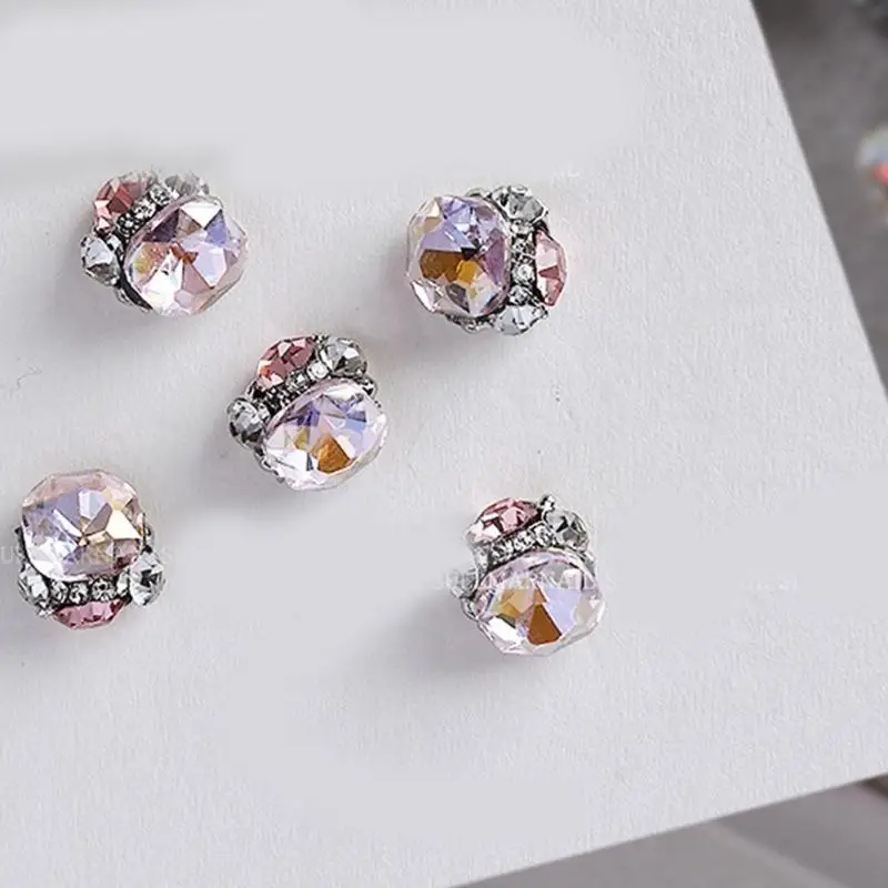 Q1FB Pack of 5 Rhinestones Charms Crystal Nails Art Decoration