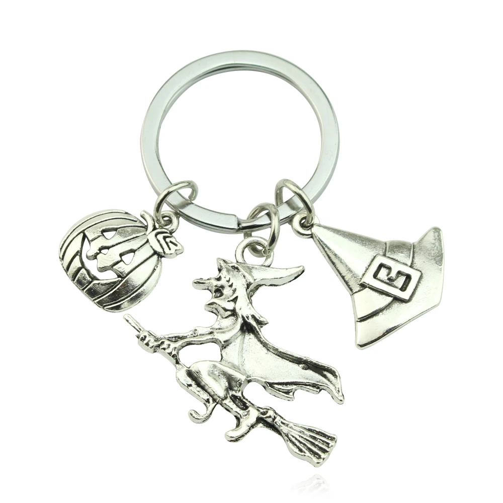 هالوين الأرجواني حبة الساحر المفاتيح الساحرة لمفاتيح حقيبة السيارة سحر حلقة رئيسية موضة الرعب سحر هدية الهالوين