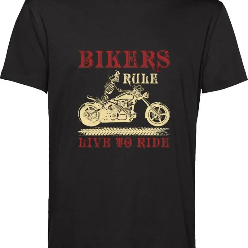 

Bikers Rule T Shirt Live To Ride Sarcastic Biker Design Squad Top