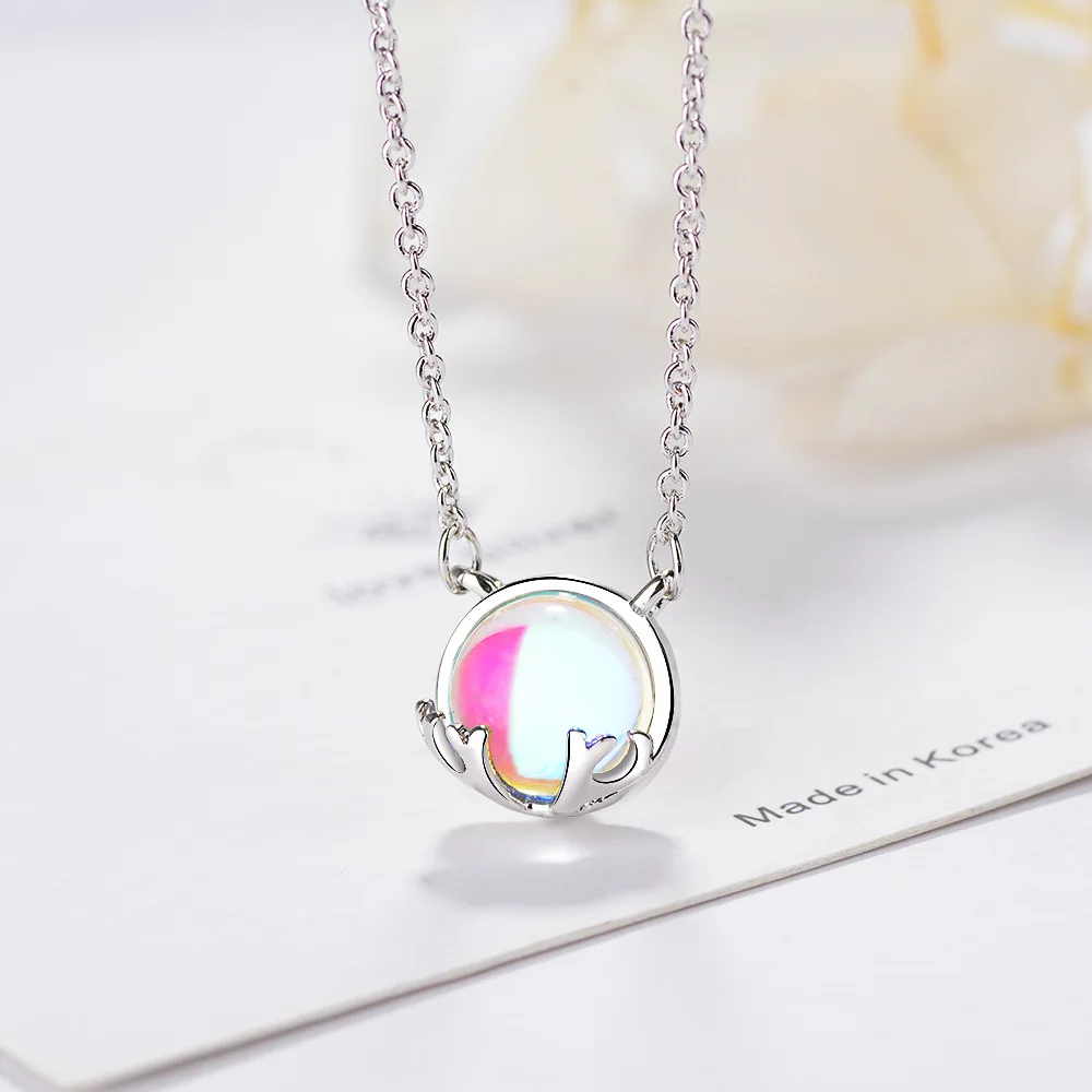 925 Sterling Silver Round Crystal Chain Necklaces For Women Neck Chain Luxury Jewelry Accessories Everything