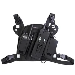 Radio Chest Harness Bag Pocket Pack Holster for Two Way Radio