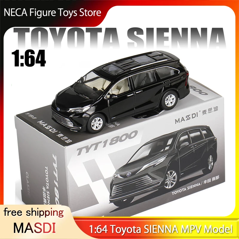 

New Masdi 1:64 Toyota Sienna Mvp Alloy Static Model Limited Edition Japanese Minivan Collector'S Display Ornament Birthday Toy