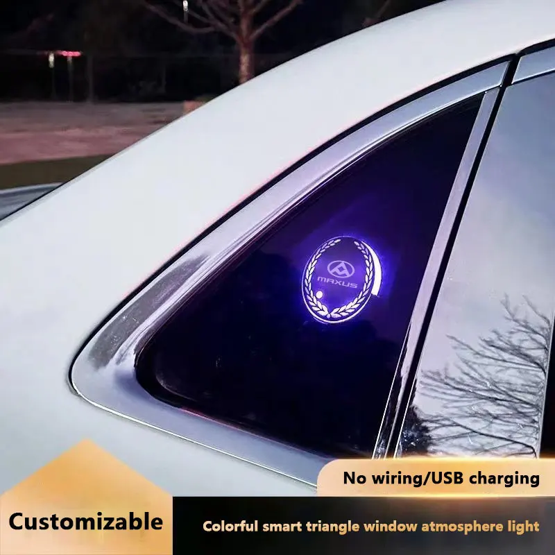 1Pcs Car Triangle Window Decoration Atmosphere Light Car Lights Decorative For Maxus T60 T70 T90 G10 G20 G50 G90 D60 D90 V80 Car