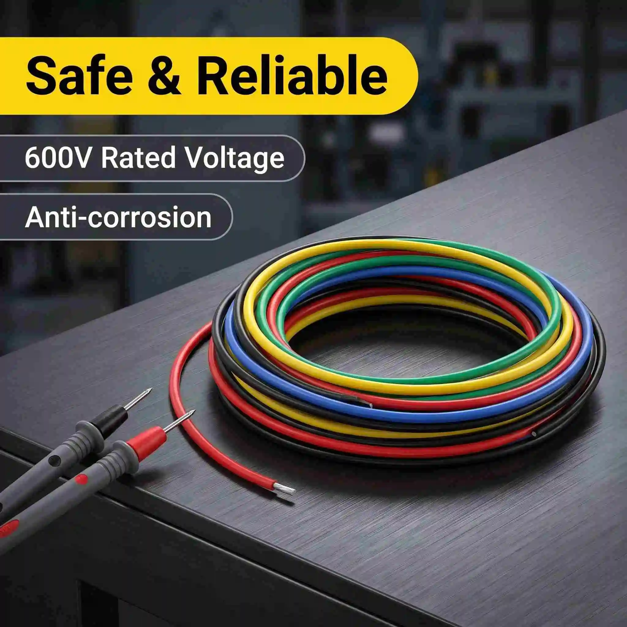 Weicher Silikondraht, 5-Farben-Set, 5 x 1,5 m/5 x 3 m/5 x 5 m, 18/20/22/24/26/28 AWG, Silikonisolierung, mit Zinn beschichteter Kupferdraht – Detail 8