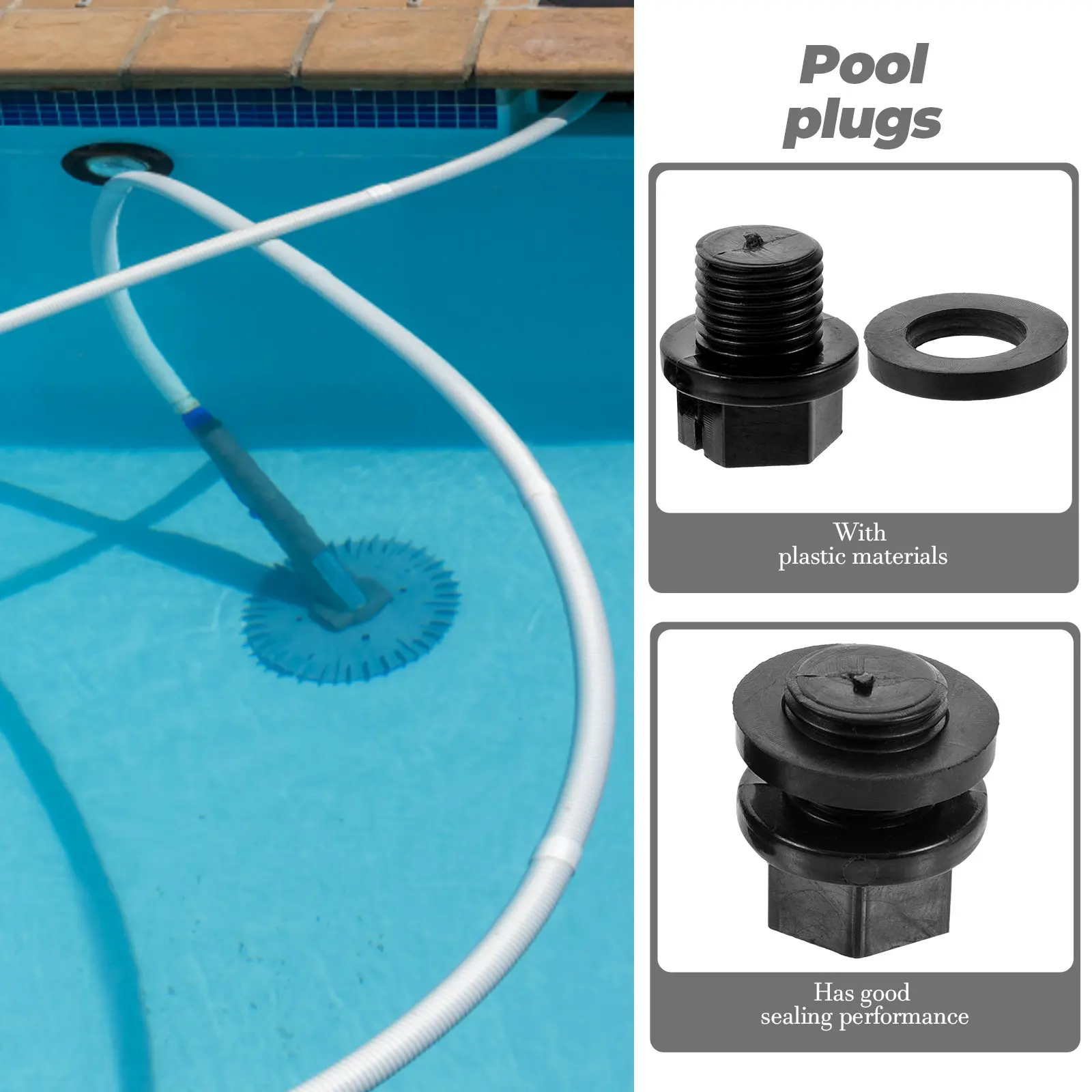 

2Sets Swimming Pool Return Pipe Plugs Strong Plastic Winter Freeze Expansion Seal Filter Drain Winterizing Pump Parts