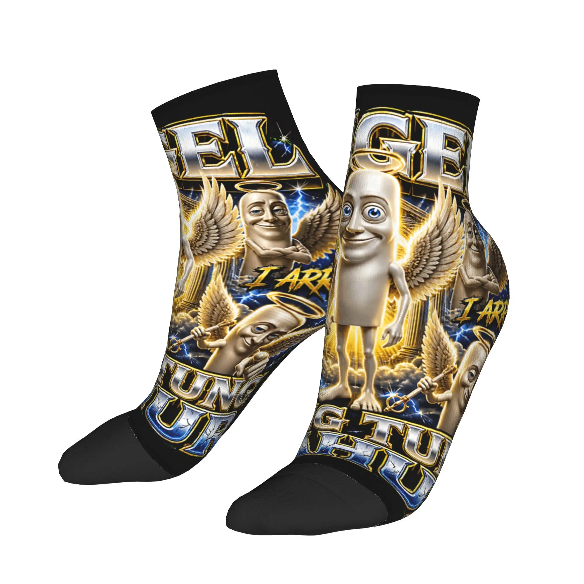 

Angel Tung Tung Tung Sahur Ankle Socks Printed Kawaii Casual Socks Autumn Anti-Slip Outdoor Breathable Sock For Unisex Men
