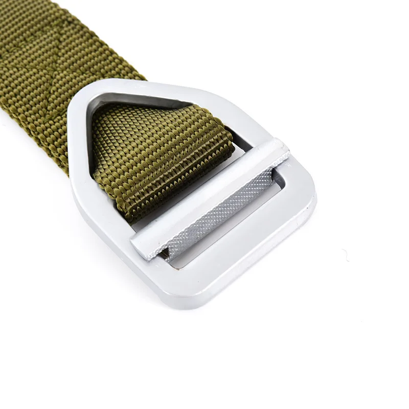 أحزمة على الطراز التكتيكي، حزام خصر للرجال، أحزمة بإبزيم معدني على شكل مثلث كاجوال #5