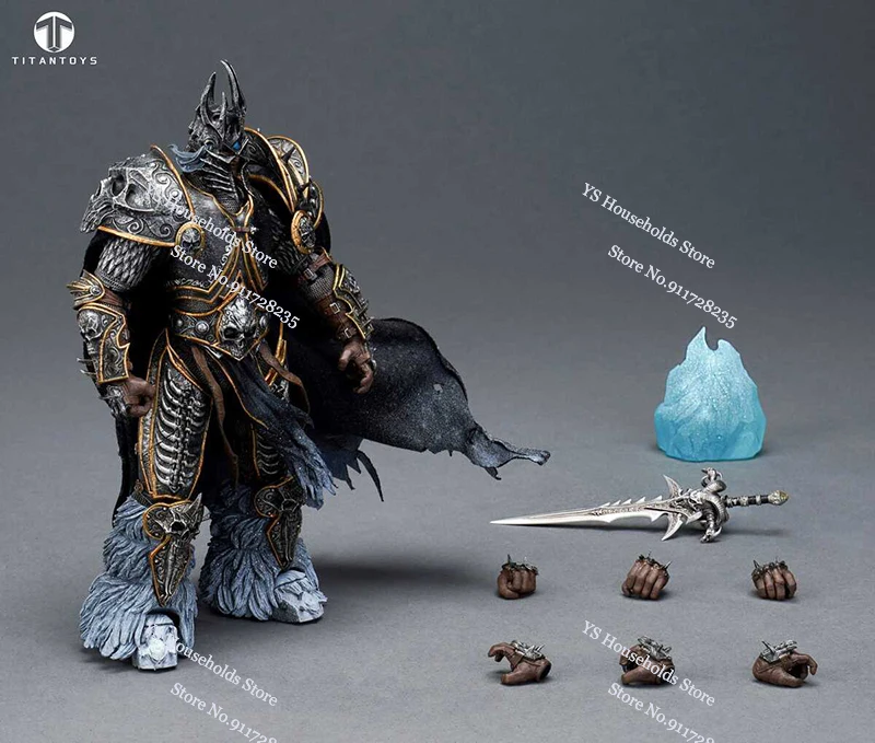Titan Toys 1/12 TT001 Warcraft Frost Knight Cloth Action Figure Game Role Simulation Delicate 6Inches Full Set Soldier Model