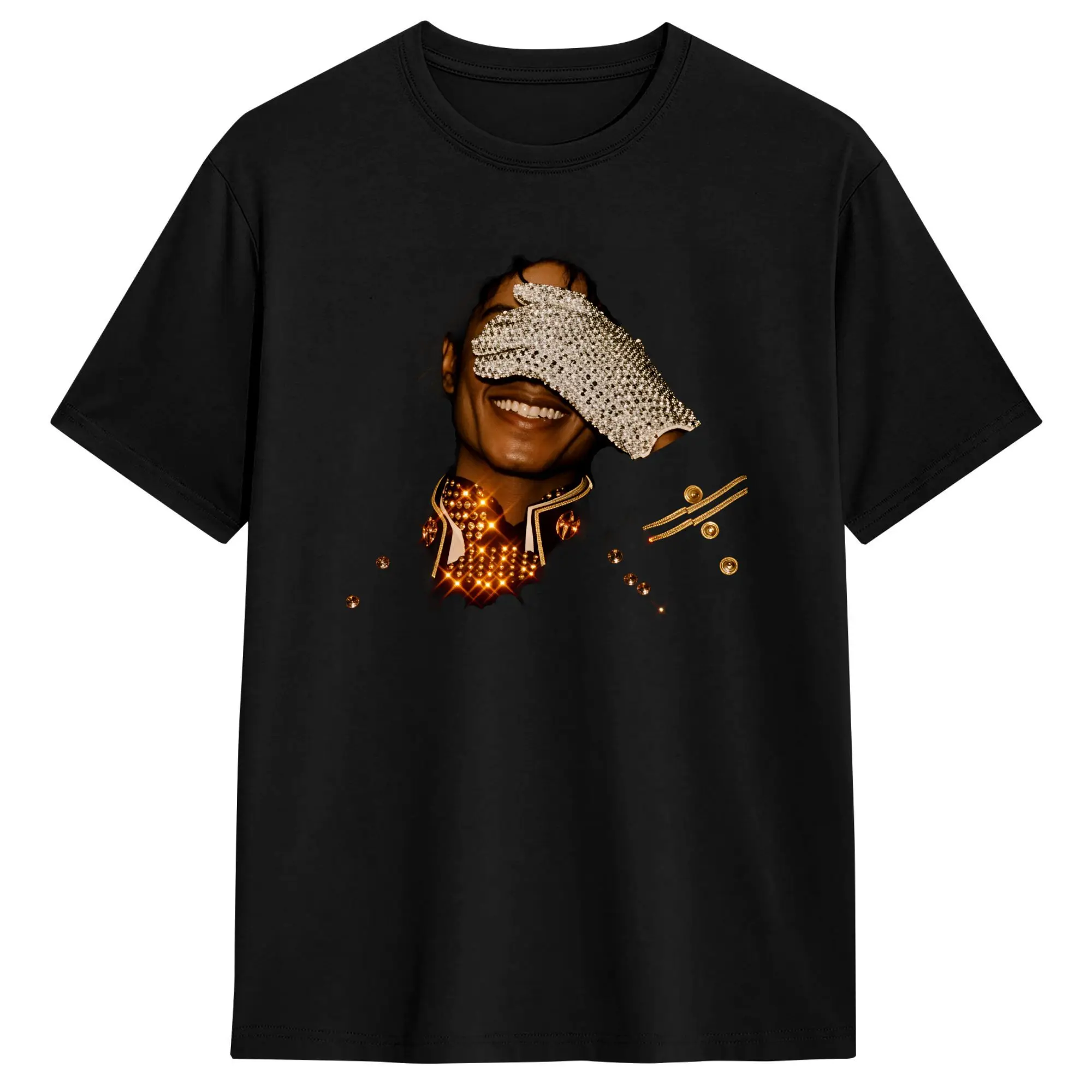 Funny MJ Michael Jackson  T-Shirts for Men Round Neck Pure Cotton T Shirt  Short Sleeve Tee Shirt Plus Size Tops