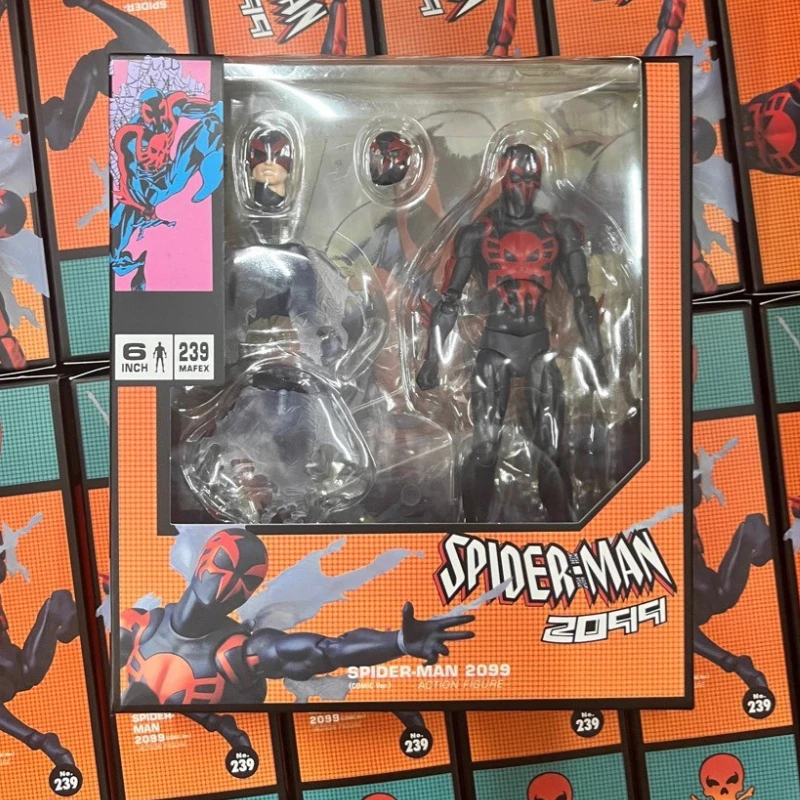 

18cm MAFEX239 Spider Man 2099 Comic Version Joint Mobile Handpiece Figure Spider Man Action Figure Collectibles Ornament Gift
