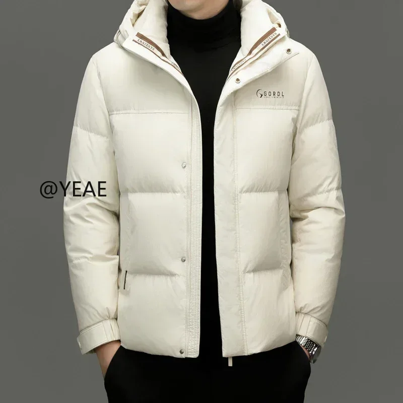 

Solid Color Large Grid Short Down Jacket Designer Clothes Men Luxury Lightweight Padded Jackets Male Cold Coat for Winter