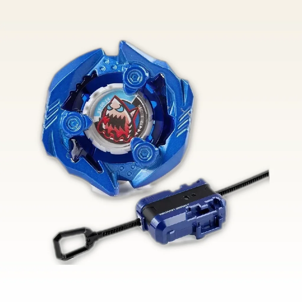 BX-36 Whale Wave 5-80E Random Booster Spinning Top with String Launcher, Metal Attack Type Battling Top Gyro Combat Toy Set
