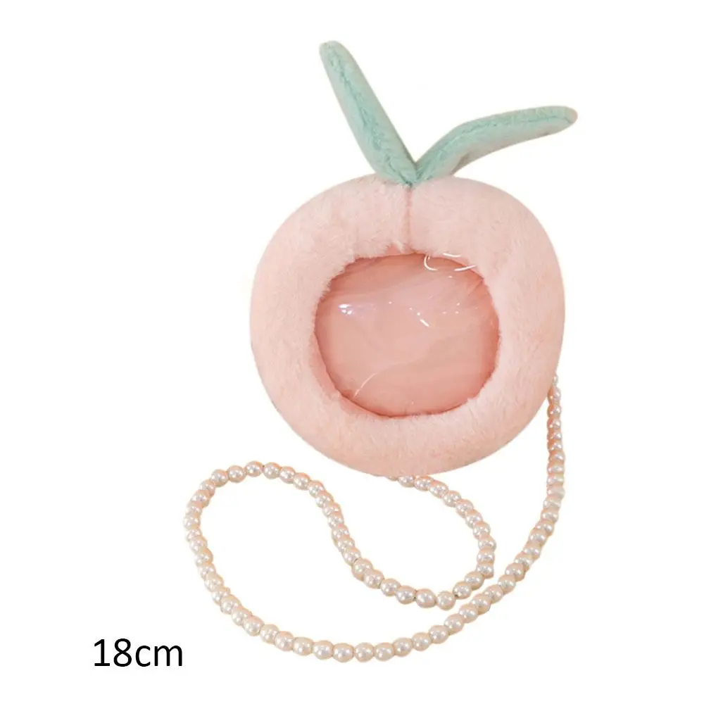 Makeuptool Pluche Crossbody Tas Fruit Transparant Grote Capaciteit Messenger Bag Parel Ketting Schattige Portemonnee Voor Studenten