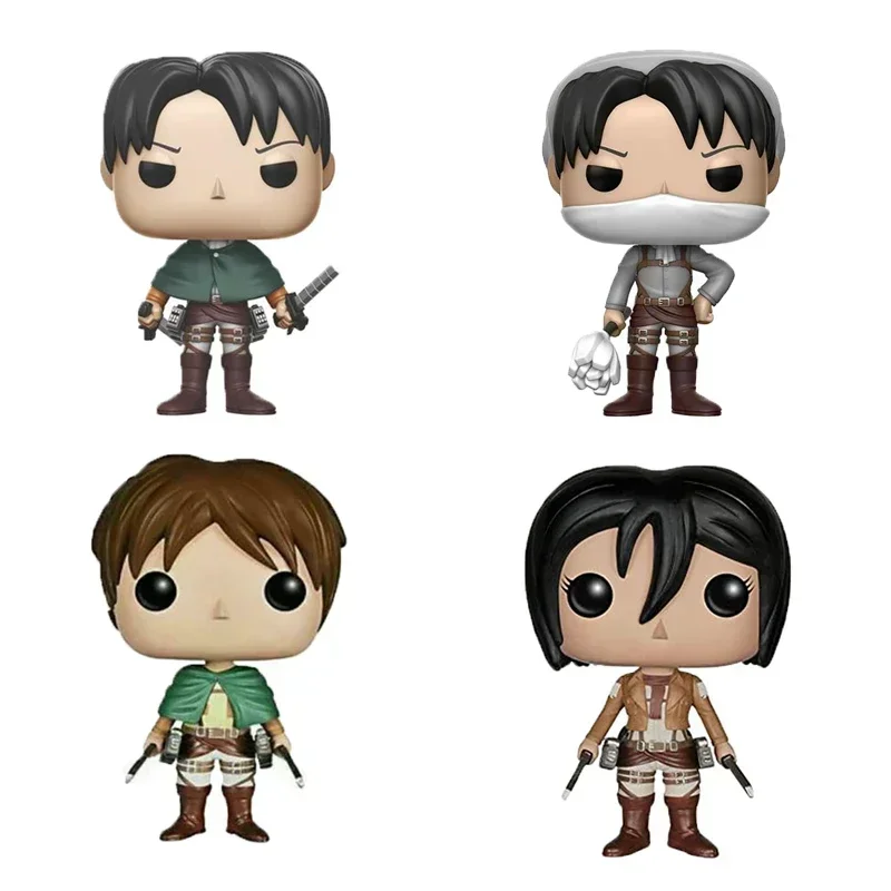 Funko Pop Attack On Titan EREN JAEGER #20 MIKASA ACKERMANN #21#235 Action Figure Toys Collection Dolls Gifts for Children Figure