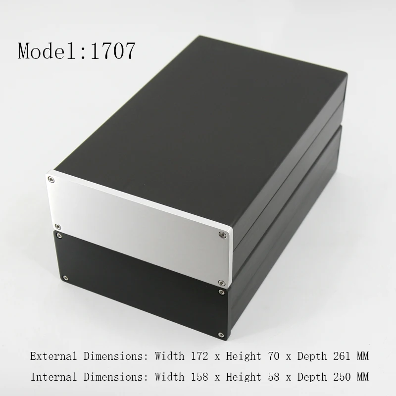 

Weiliang Audio All-Aluminum Enclosure for Headphone Amplifier/DAC Model 1707 Blank Panel DIY Case