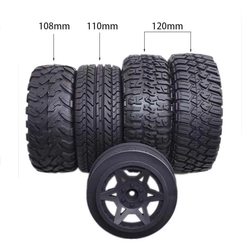 

1:10 Desert Short Course On-Road Tires - Nylon Wheel Hub Rubber Tyre for TRAXXAS Slash Remo Hobby Huanqi 727 JK310