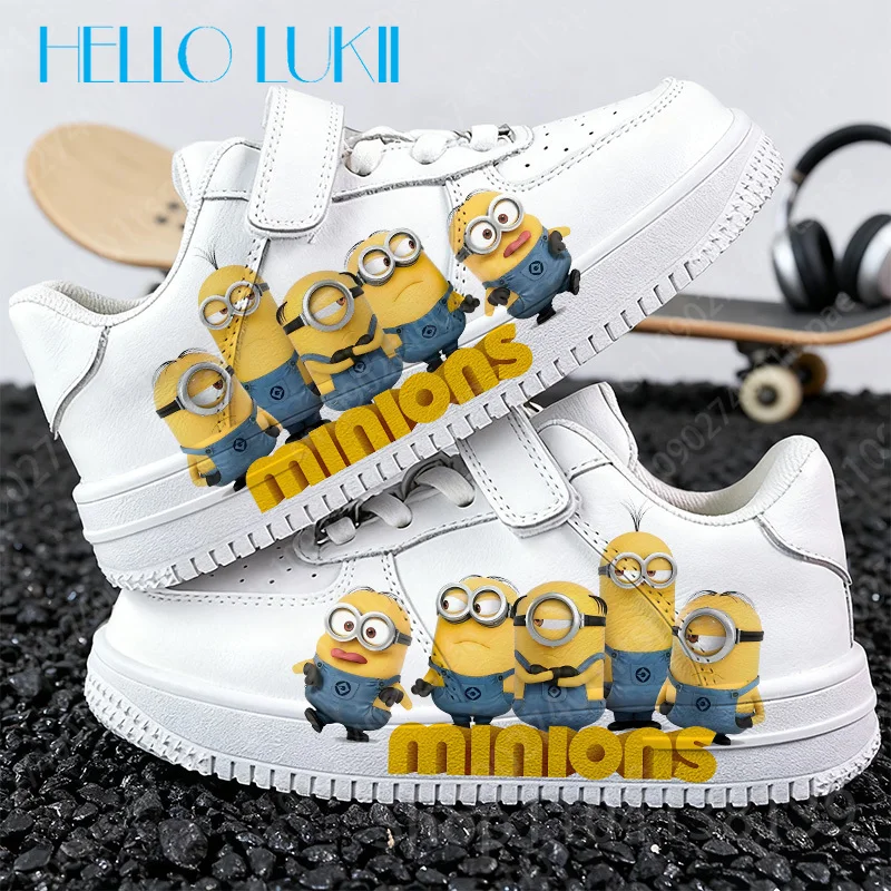 

Популярная детская обувь с миньоны и бананом с мультяшным узором для мальчиков и девочек, прочная высококачественная прочная детская обувь для родителей