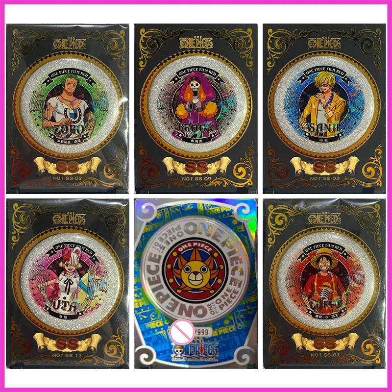 

Anime ONE PIECE Rare Limited SS Refraction Foil Zoro Brook Sanji Uta Luffy Franky Toys for boy Collectible Card Birthday Present