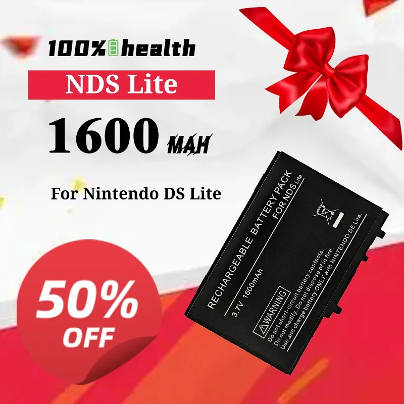 

NDS Lite 1600mAh Game Console Battery for Nintendo DS Lite Lithium Rechargeable Battery