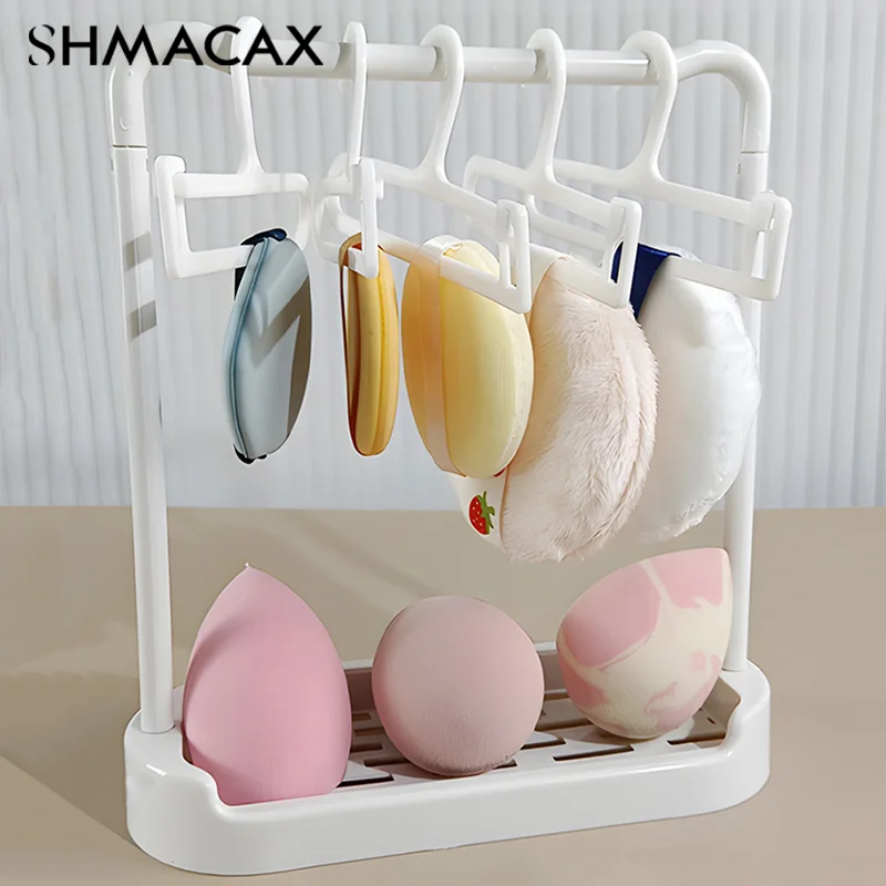 5pcs Makeup Tools Drying Rack Beauty Sponges Cosmetics Powder Puff Storage Hanger Travel Portable Multifunctional Organizer