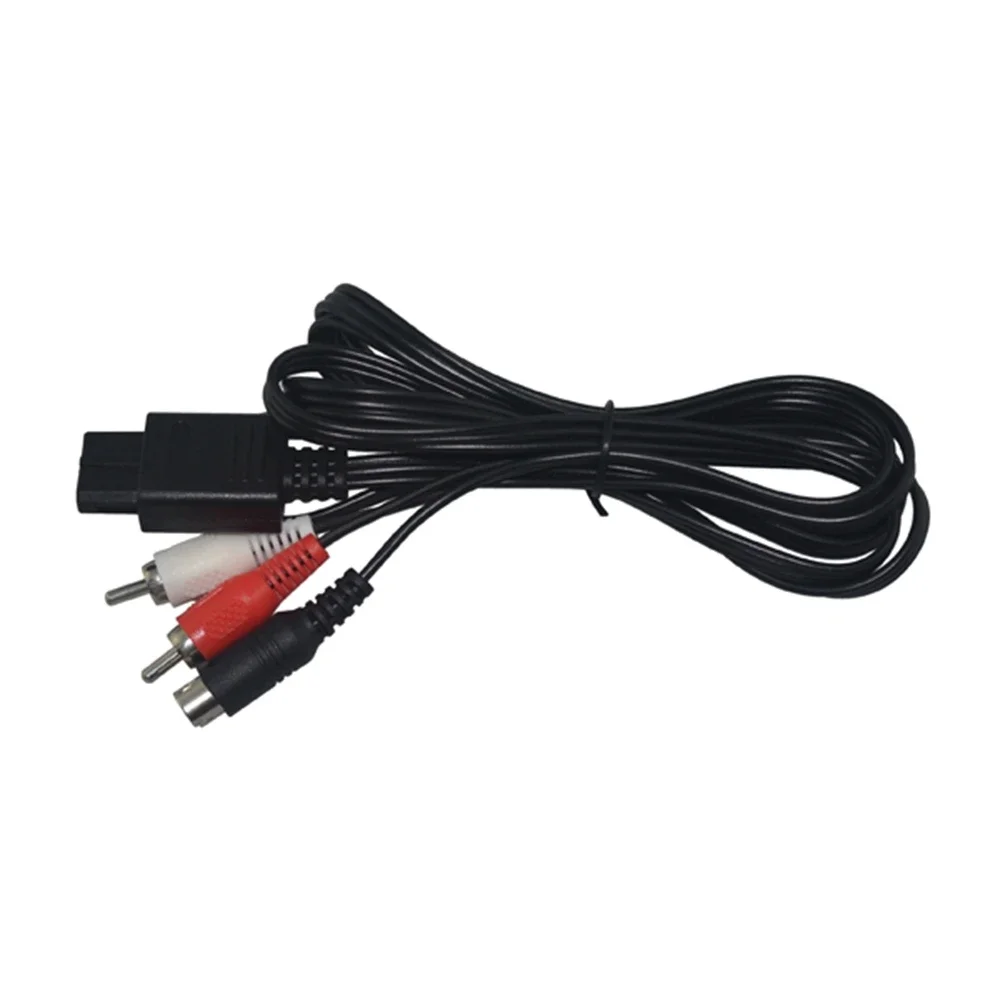 

3pcs Retro Gaming S-Video AV Cable for GameCube/N64/SNES RCA Connector Console Accessory Audio Video Cord